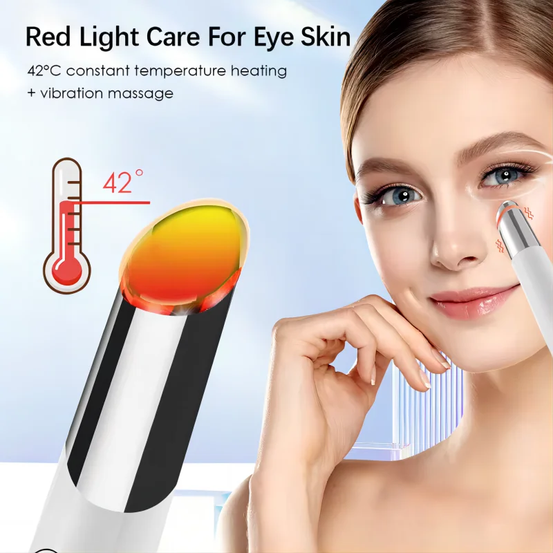 5 In 1 눈 미용 장치 얼굴 마사지 기계 Led 빨간불 치료 지팡이 눈 다크 서클 눈 가방 붓기 스킨 케어 도구