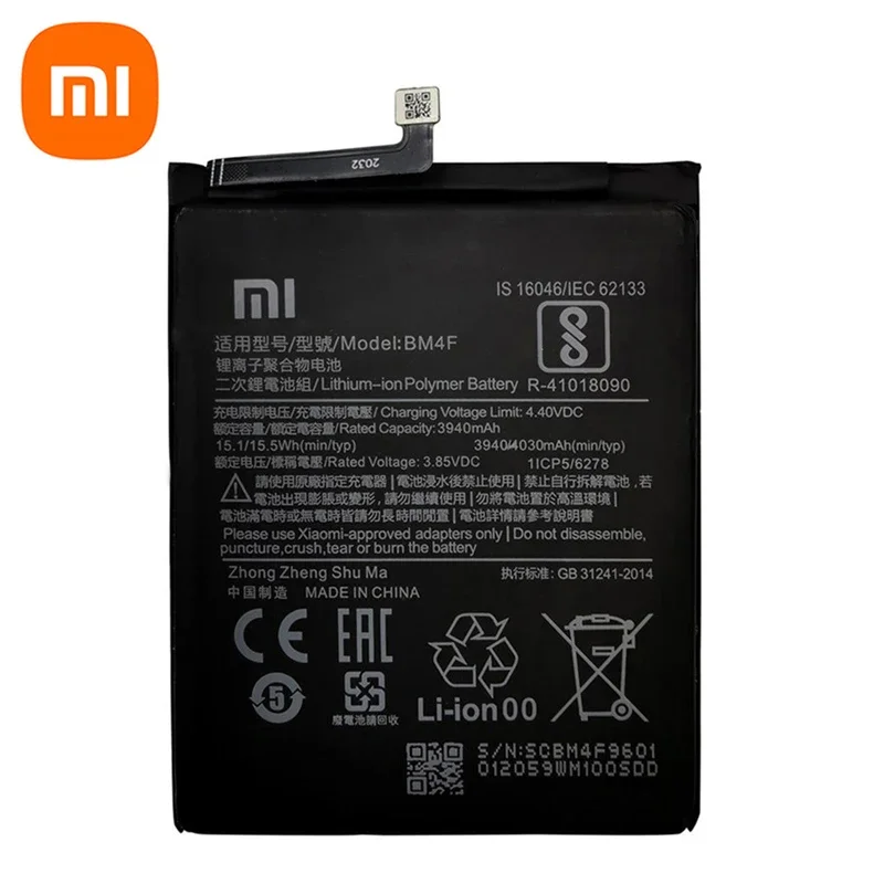 2025 Years 100% Original Battery BM3E BM3L BM3M BM4F For Xiaomi Mi 9 / Mi 9 Lite A3 CC9 CC9e / Mi 9 SE / Mi 8 / Phone Batteries
