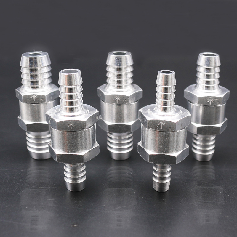 One Way 6/8/10/12/14/16 มม.6 ขนาดวาล์วอลูมิเนียมการใช้ Non Return Check Valve One Way Fit คาร์บูเรเตอร์ขายส่งราคา