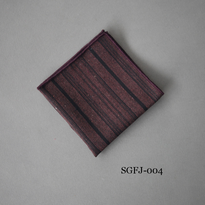 24*24ซม.ผ้าฝ้ายชุดพ็อกเก็ตสแควร์ลายสก๊อตลาย Sapu Tangan Polos ง่ายผ้าเช็ดตัวเจ้าบ่าวจัดงานแต่งงาน Hanky