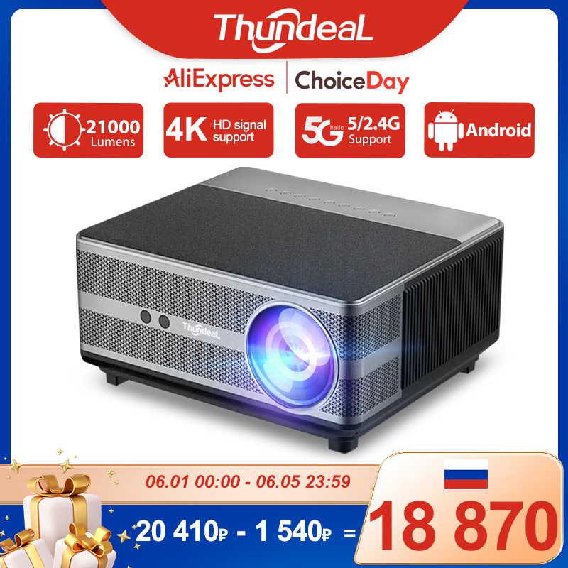 Thundeal Full Hd 1080P Projector Td98 Wifi Led 2K 4K Video Film Beam Td 98 W Android Projector Pk Dlp Home Theater Bioscoop Beamer