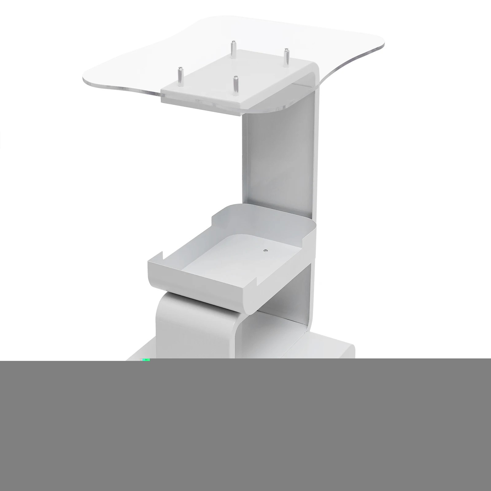 Carrello portaoggetti per salone di bellezza Carrello porta macchina per bellezza SPA Carrello a 2 livelli Movimento flessibile per saloni, negozi di bellezza, ospedali