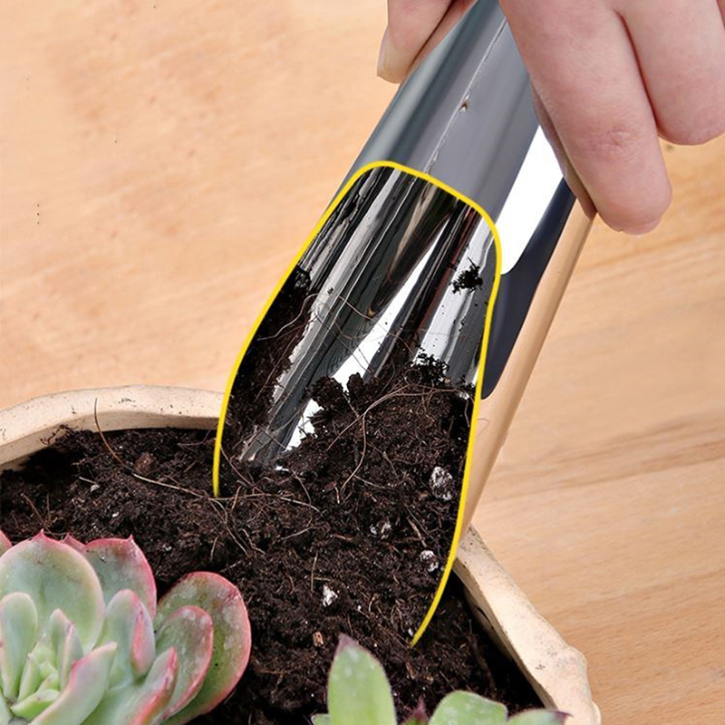 1 PC ใหม่ดินสแตนเลส Spade พลั่วถ้วยการเพาะปลูกถัง Succulent DIY Potted Bonsai Plant Helper สวนเครื่องมือ