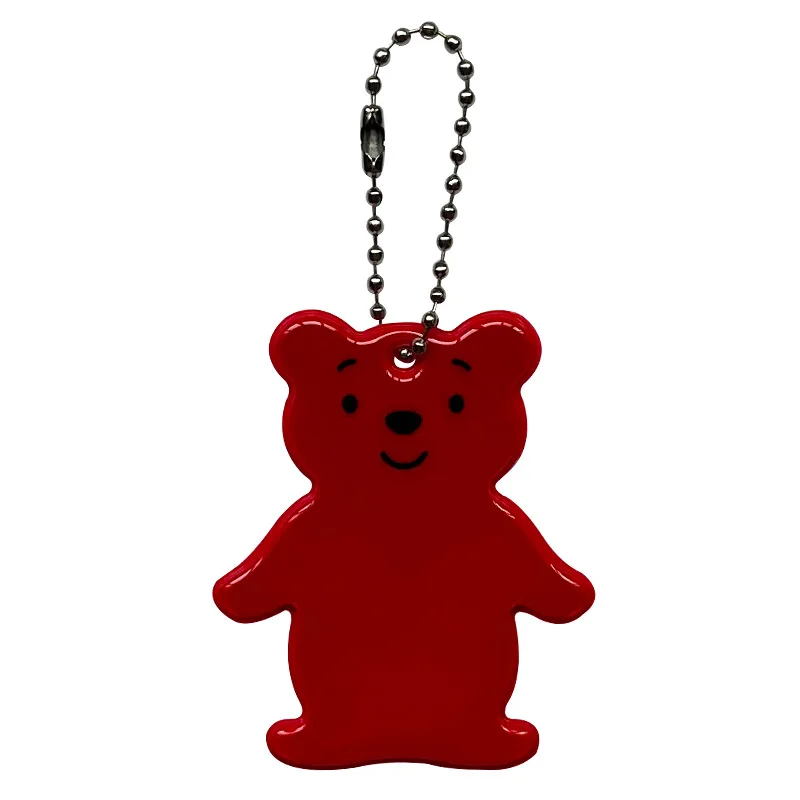 New Arrive Reflective Bear Bag Pendant Reflective Keychains Keyrings Holiday Gift Accessories For Traffic Safety Use Reflector