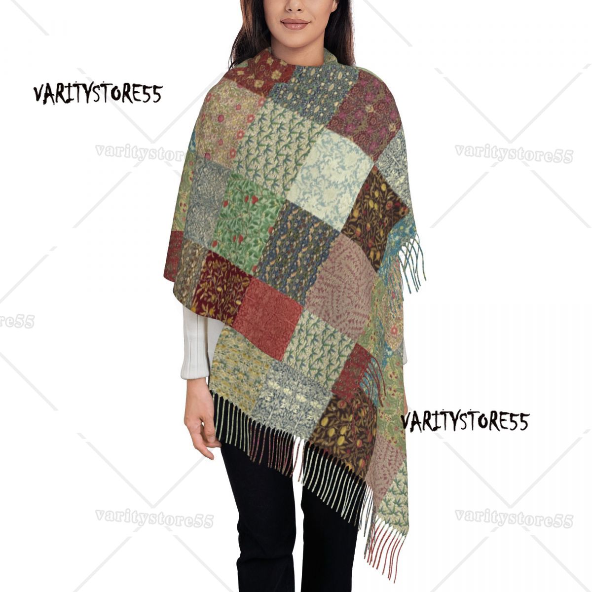 William Morris Muster Kollektion Schal für Frauen warmen Winter Pashmina Schal Wrap viktoria nischen langen Schals mit Quaste für Damen