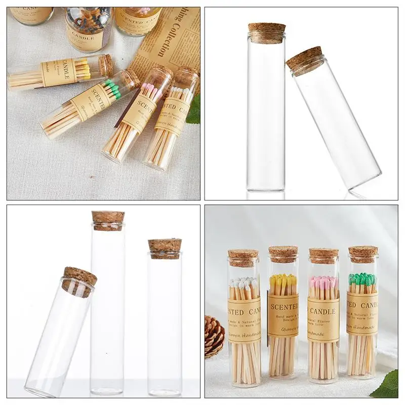 20 Buah Sampel Botol Spesimen Tampilan Botol Kaca Cocok Botol dengan Gabus 50Ml