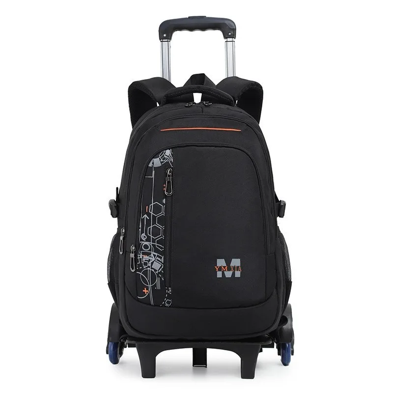 School Rolling backpack bag School Bags with wheels Student wheeled Backpacks for boys Children School Trolley Bag Waterproof