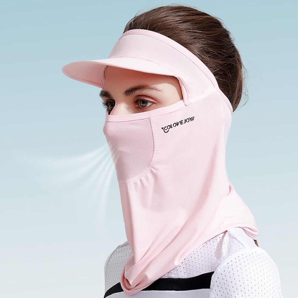Máscara de seda de gelo respirável, Resistente UV, Peso leve, Gaiter pescoço, Anti-UV, Proteção facial total