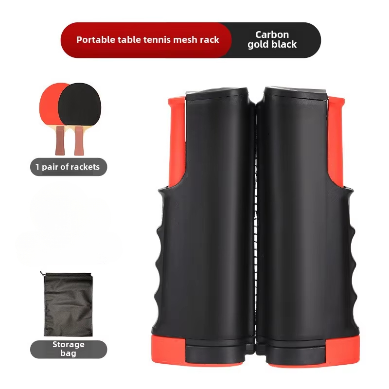 Rede de tênis de mesa rack de ping pong retrátil com raquete de ping-pong universal