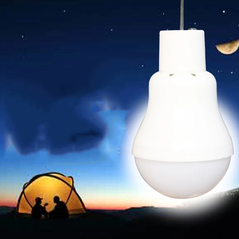 Lampadina solare a LED con luce a gancio lampada solare da campeggio impermeabile per esterni lampadina a risparmio energetico luce del percorso del cortile del giardino