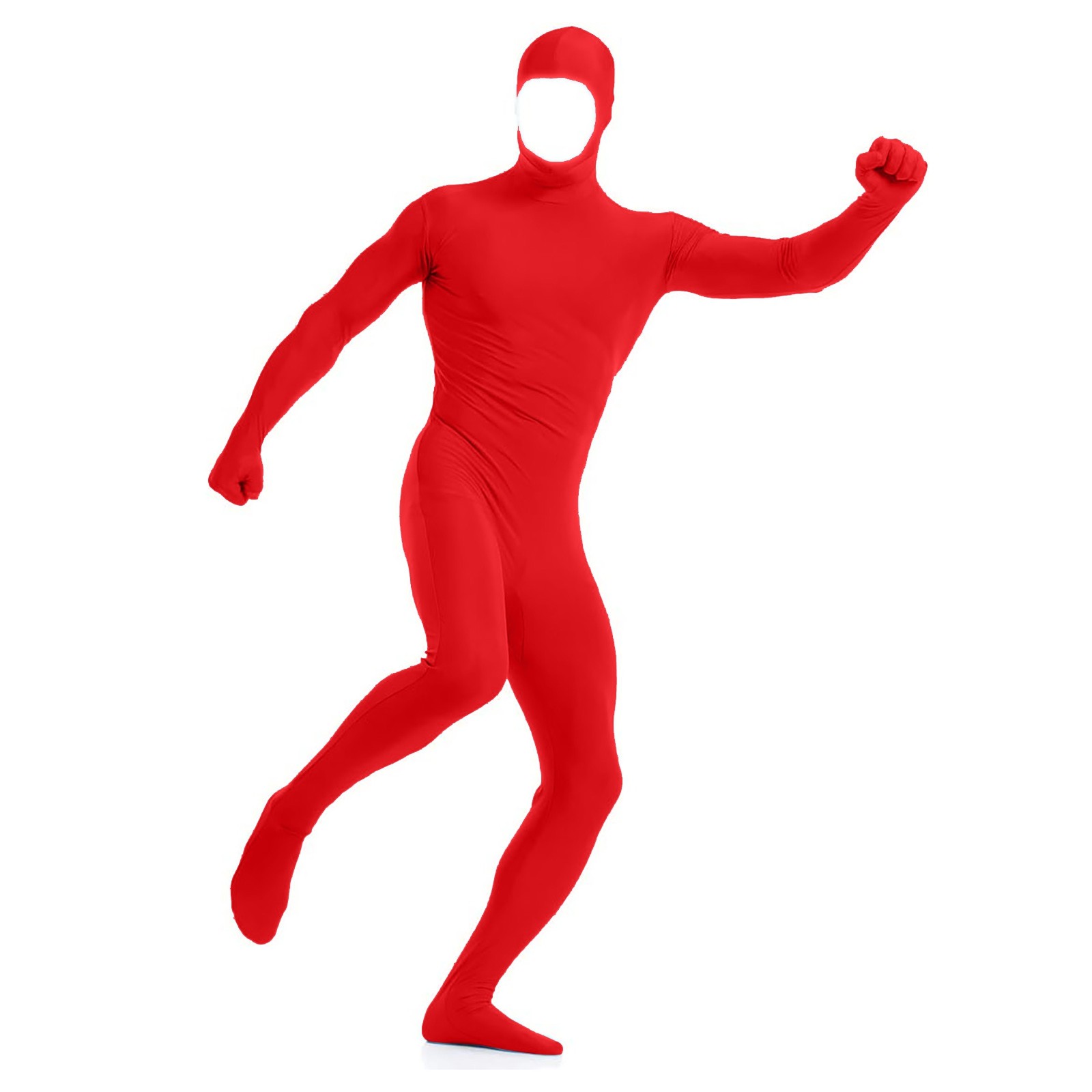 Men Women Ninja Invisible Jumpsuits Halloween Full Body Zentai Performance Party Bodysuit Cosplay Costume Solid Orange Catsuit