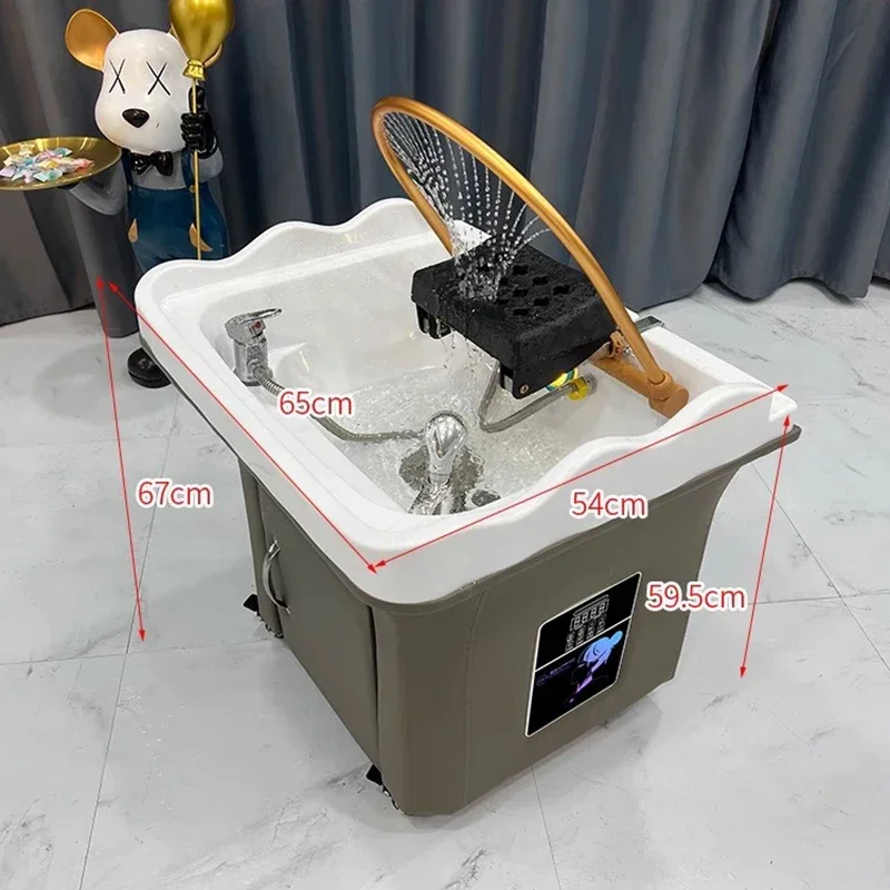 Silla de champú para Spa, salón de belleza, cómoda, pequeña estación de lavado de cabello, terapia de movimiento, muebles de Lettino Massaggio MQ50SC