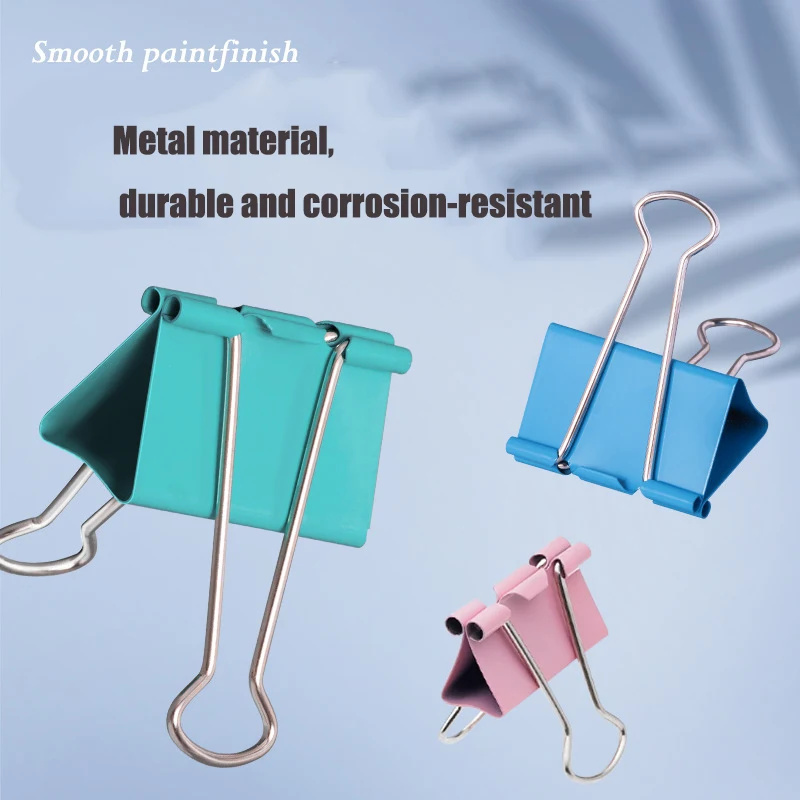 40 pz 19mm Cancelleria Per Ufficio Colore Coda Lunga Clip di Metallo In Acciaio Inox Documento Multi-funzionale Colore Coda Lunga Biglietto Clip