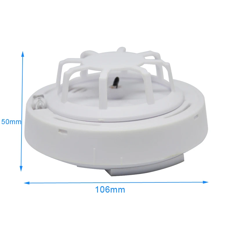 1pcs 9-12Vdc Indoor Ceiling Wired Heat Detector NC/NO Relay Output Signal Optional Fire Alarm Sensor For Home Security