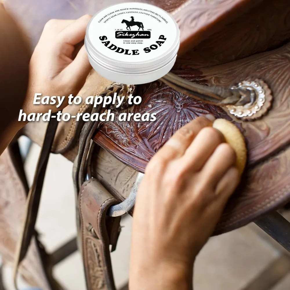 Premium Leather Saddle Cream Revitalize & Restore Deep Conditioning Waterproofing & Shine Enhancer for Horse Saddle Tack & Gear