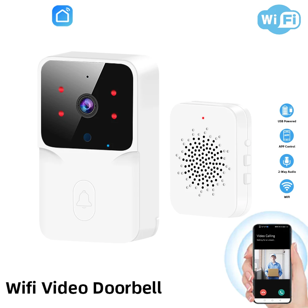 WiFi Video Deurbel Draadloze HD Camera IR Alarm Beveiliging Smart Home Deurbel WiFi Intercom voor thuis