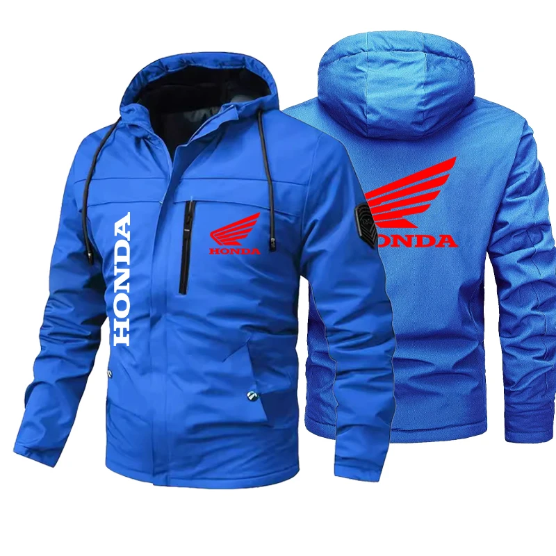 Honda jaqueta de chuva impermeável masculina leve exterior com capuz capa de chuva ao ar livre caminhadas jaqueta à prova de vento escalada jaquetas ao ar livre