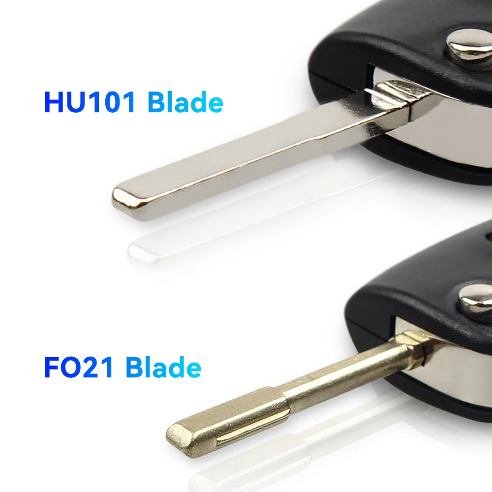 KEYYOU ASK 433MHz Pilot zdalnego sterowania z chipem 4D63/4D60 do Ford Focus 3 Mondeo C Max S Max Galaxy Fiesta, obudowa z ostrzem HU101 / FO21, 3 przyciski