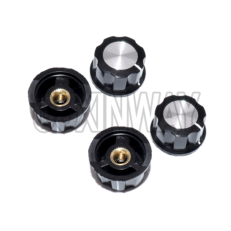 10 Set Potentiometer Knob Kit MF-A03 Dial Knob + MF-A03 Bakelite Knob with Scale Plate Sheet Scale Digital