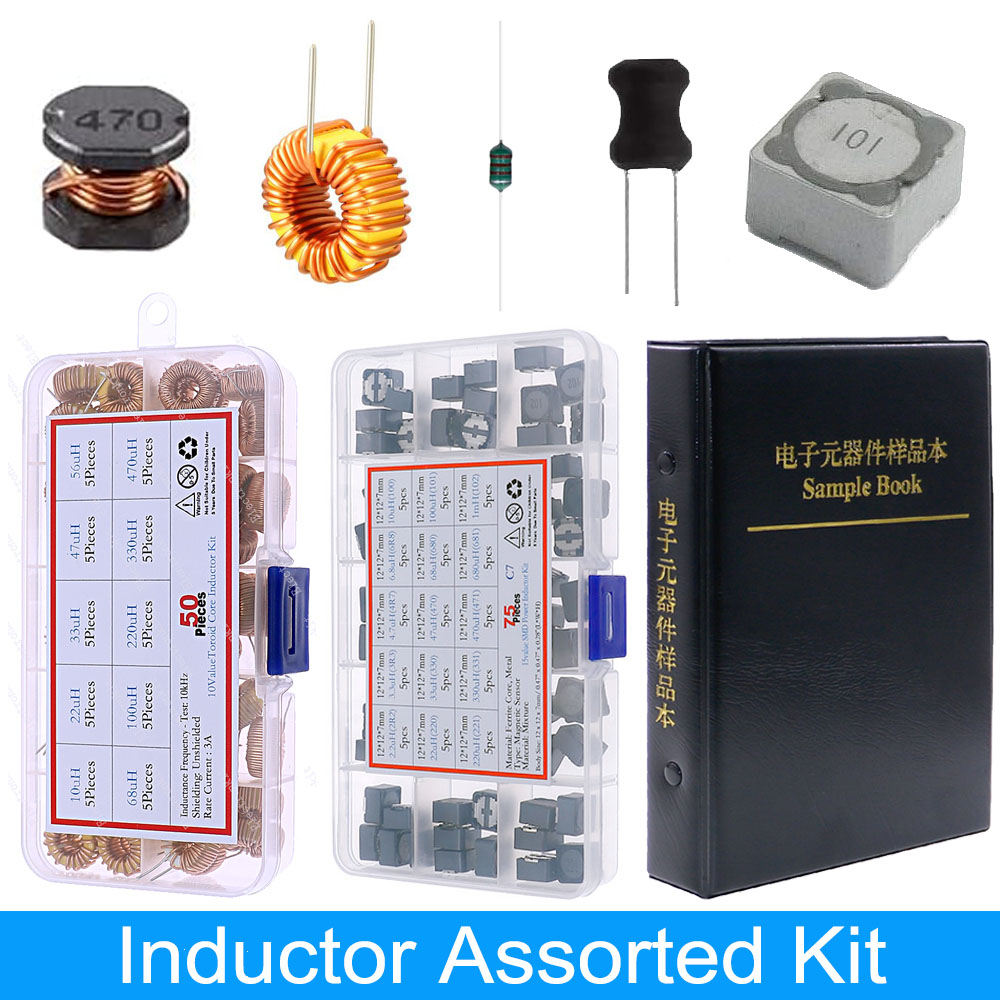 Kit surtido de inductores SMD DIP 2.2uH 3.3uH 4.7uH 6.8uH 10uH 22uH 47uH 68uH 100uH 220uH 330uH 470uH 680uH 1mH 4.7mH 10mH 100mH