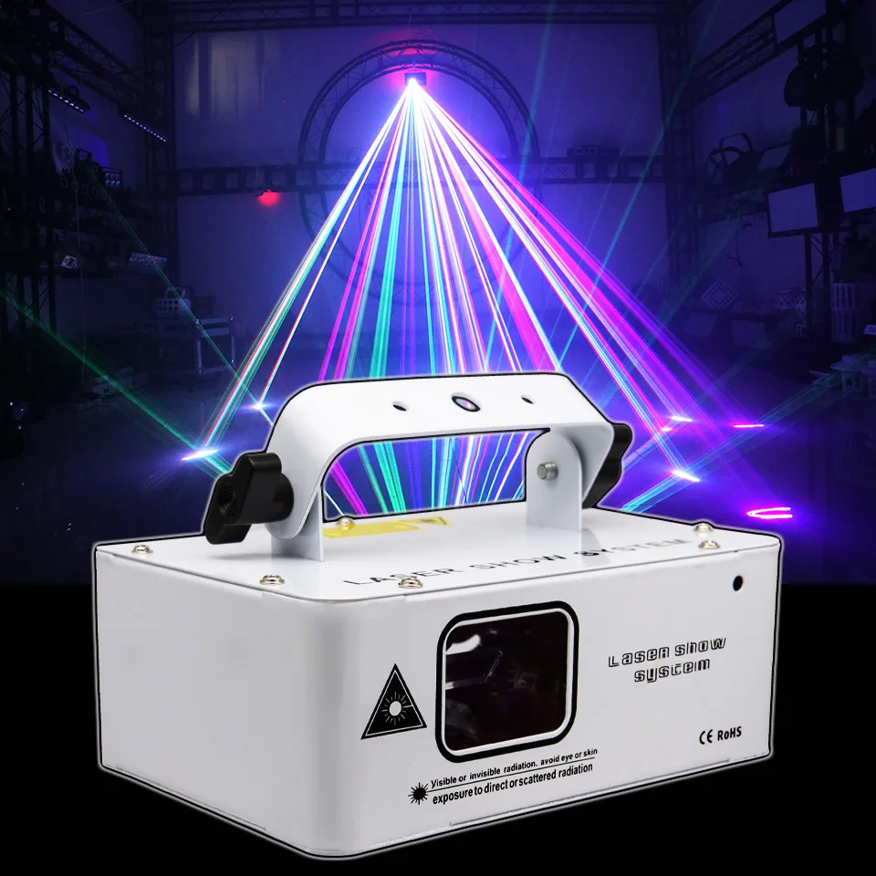 BIAŁY RGB Laser 500MW skaner linii wiązki projektor DMX profesjonalny dyskoteka DJ wesele potańcówka Bar Club oświetlenie sceniczne