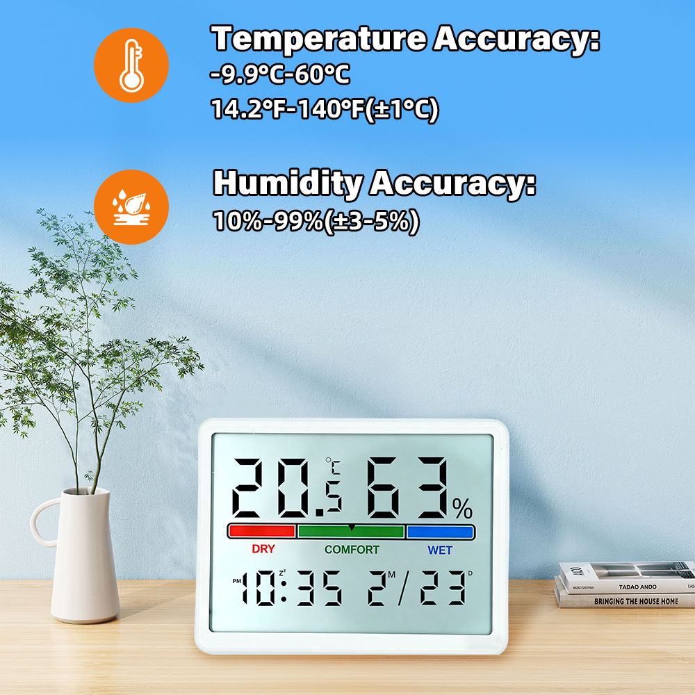 Termómetro Digital LCD, higrómetro, Sensor, estación meteorológica, nuevo medidor Digital de humedad y temperatura interior para el hogar