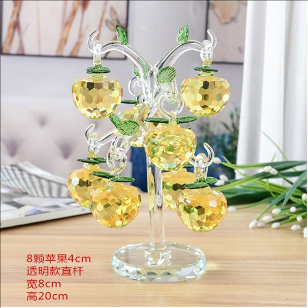 Popular personalized apple tree crystal ornaments for festive living rooms, home decor, wine cabinets, handicrafts, creative gif