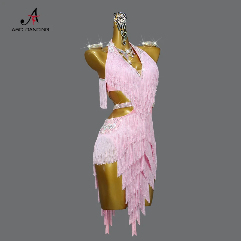 2025 ชุดเต้นรําละตินเซ็กซี่ Professional ผู้หญิงห้องบอลรูม Party Prom กระโปรงสั้นสาว Samba Line กีฬาเวทีสวมใส่ Fringed เสื้อผ้า