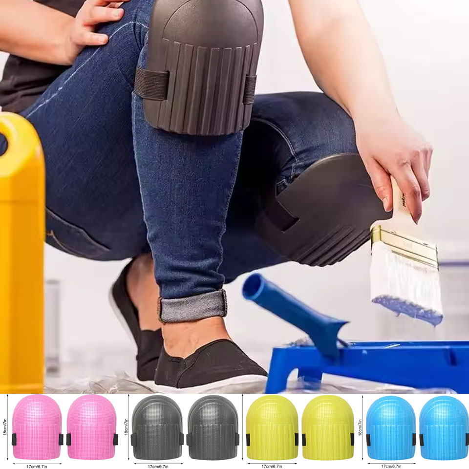 Rodillera de espuma EVA para trabajo, rodillera deportiva de autoprotección para limpieza de jardinería, acolchado suave, seguridad en el lugar de trabajo, 2 uds.