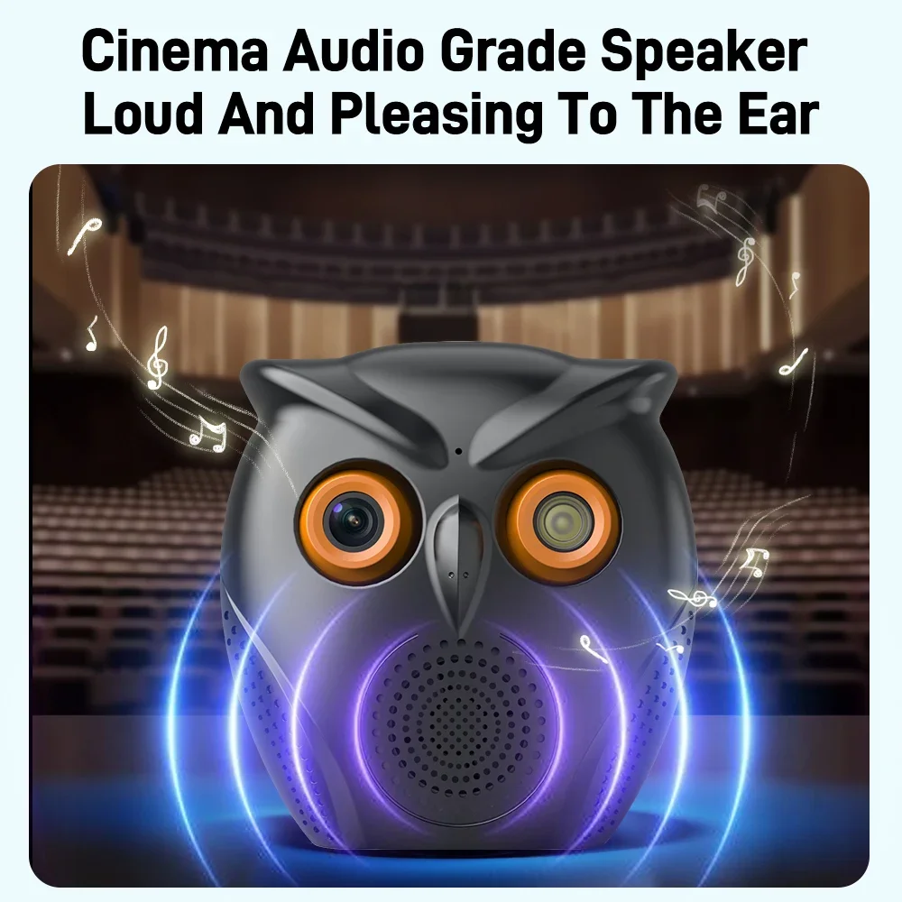 ICSEE WiFi Camera Owl Shape 2K 5MP Smart Home Mini Indoor Serucity Camera Motion Detection Two Way Audio Surveillance Camera