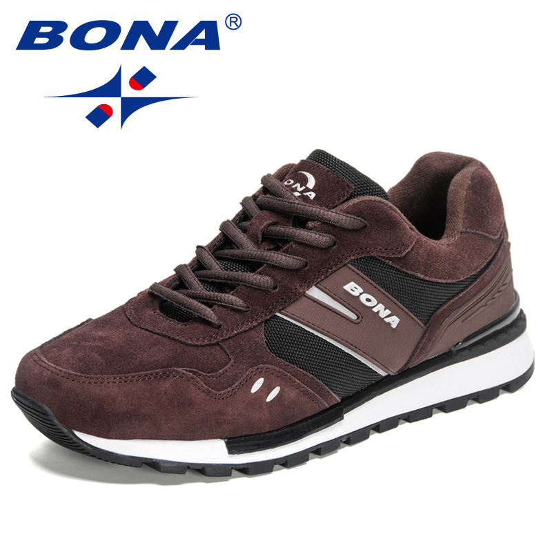 BONA 2022 nouveaux créateurs chaussures de course mode baskets hommes grande taille léger confortable chaussures décontractées homme Jogging chaussures de sport