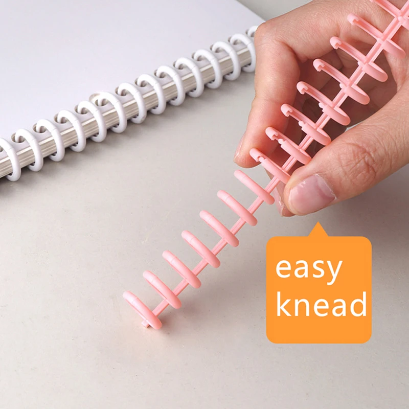 30 Löcher Lose blatt Kunststoff Binde ring Feder Spiral ringe Binder streifen für a4 Papier Notebook Schreibwaren Büromaterial