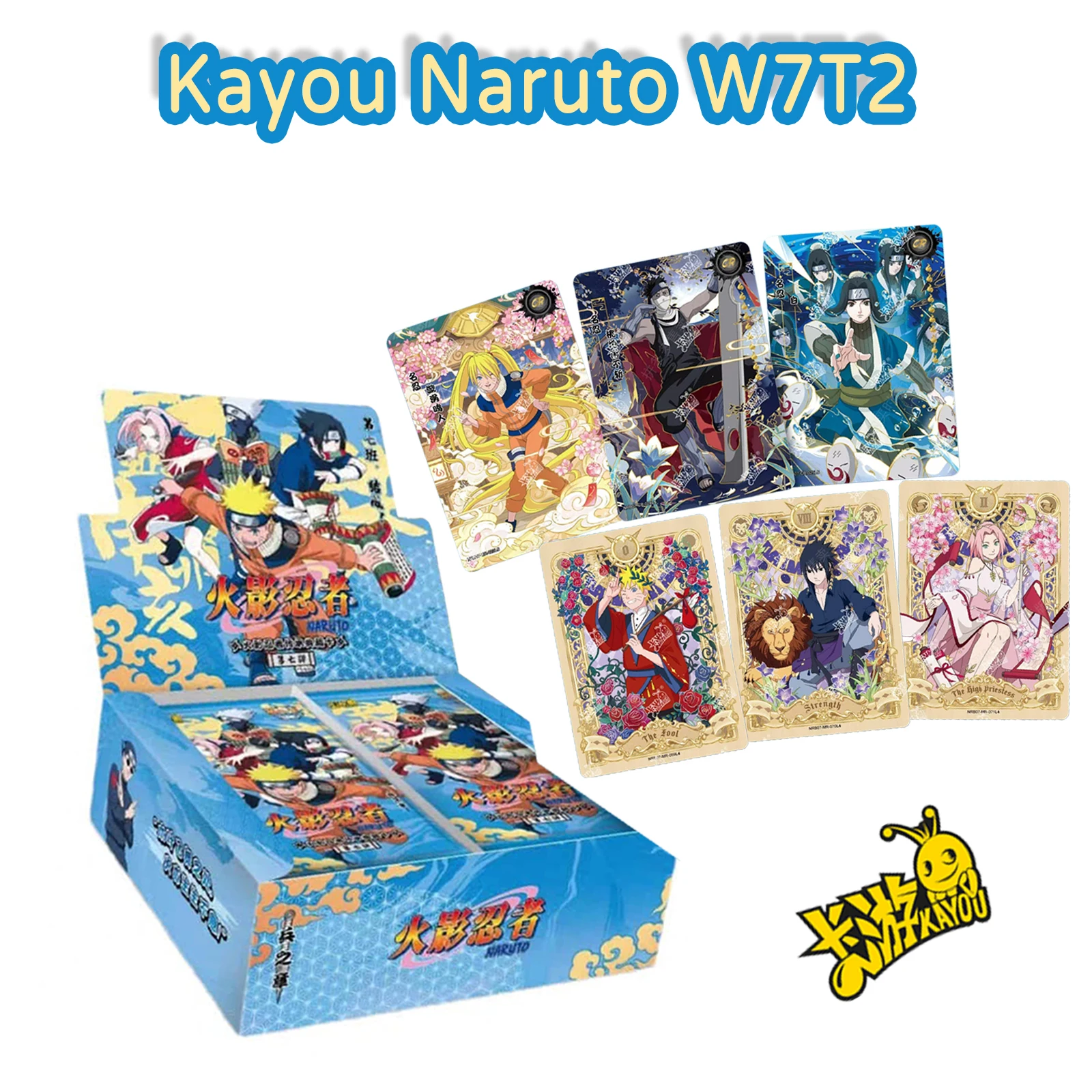 KAYOU аниме оригинальный Naruto New Tier 2 Wave 7 Booster Box редкий Sasuke CR SP UR Ninja World коллекционные карты детские игрушки подарки