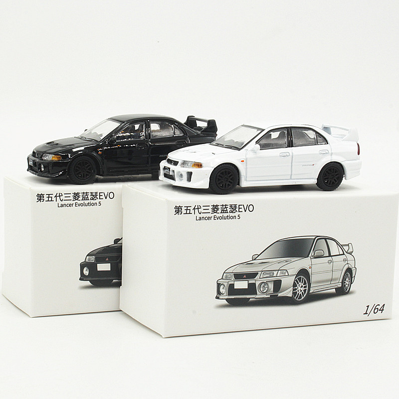 1/64 Mitsubishis Lancer Evolution V Five Alloy Sports Car Model Diecasts Metal Race Car Vehicles Model Miniature Scale Kids Gift