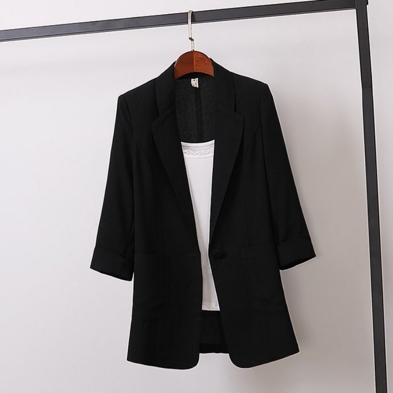 Moda feminina jaqueta cor sólida amarelo preto tecido de algodão solto casaco oversize nova primavera verão jaquetas 2025 ol terno feminino