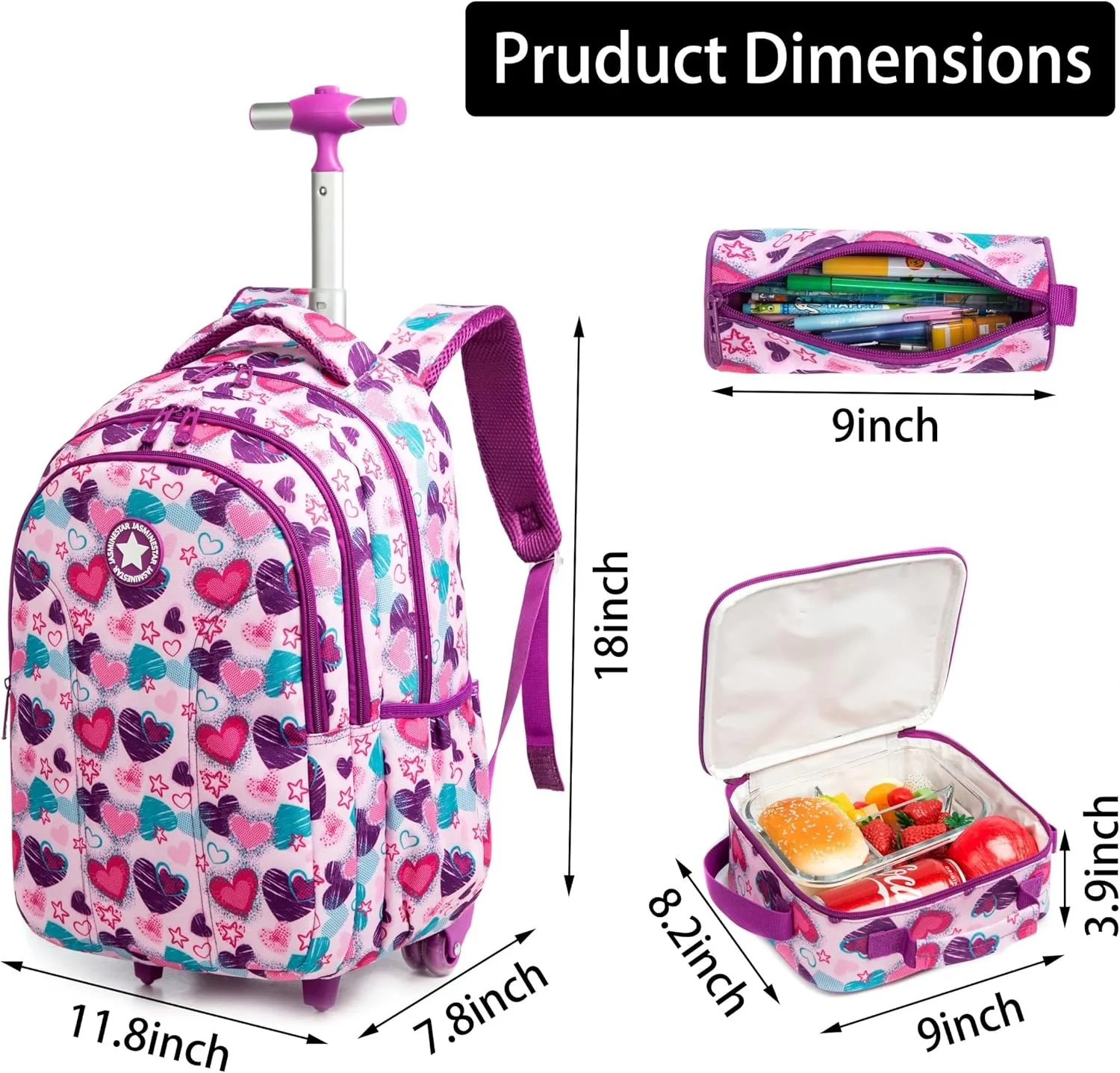 Mochila infantil com rodas, bolsa trole para crianças com rodas, mochila escolar para meninos, mochila com rodas escolares para meninas