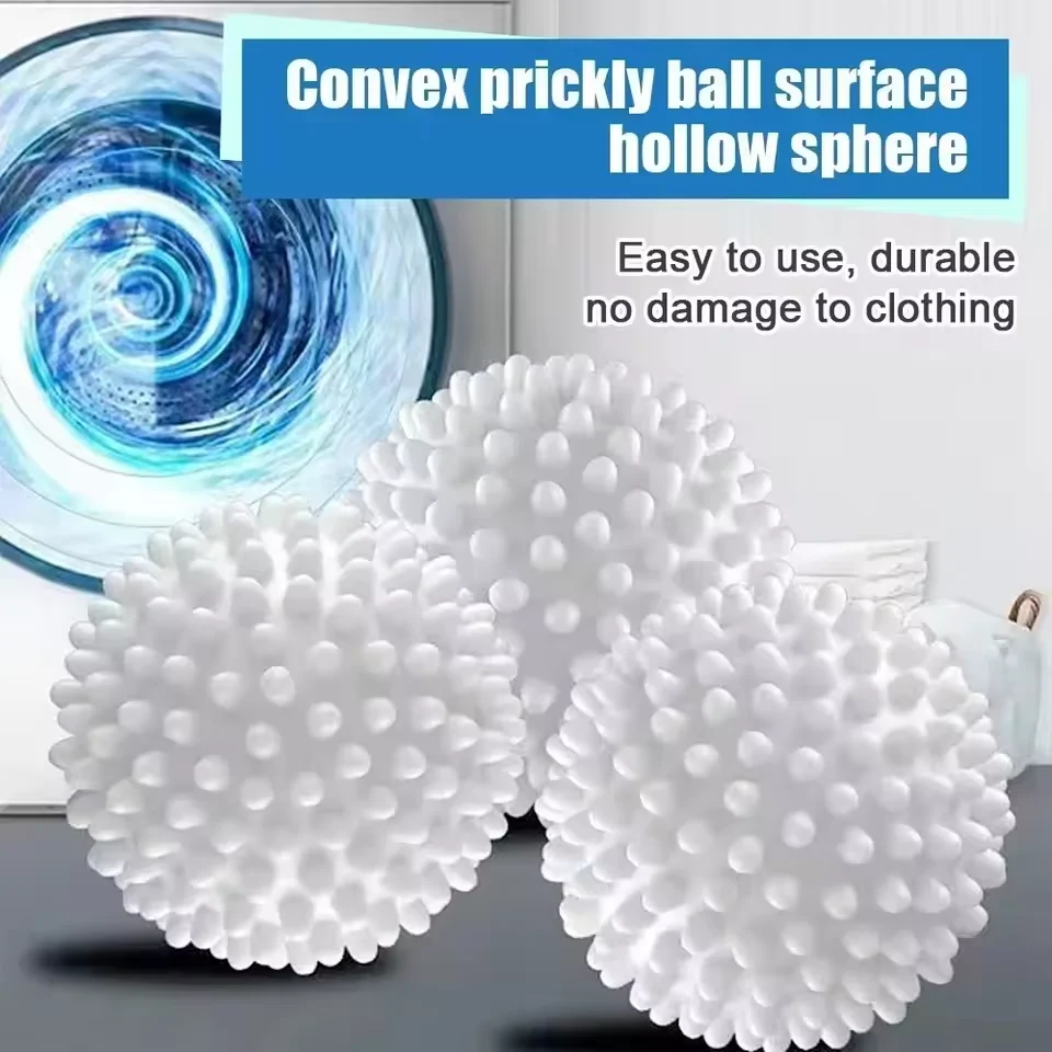 Sfera per bucato in silicone da 6 pezzi, sfera per bucato a tamburo anti-fouling, prodotti essenziali per la pulizia per il bagno di casa riutilizzabile per lavanderia