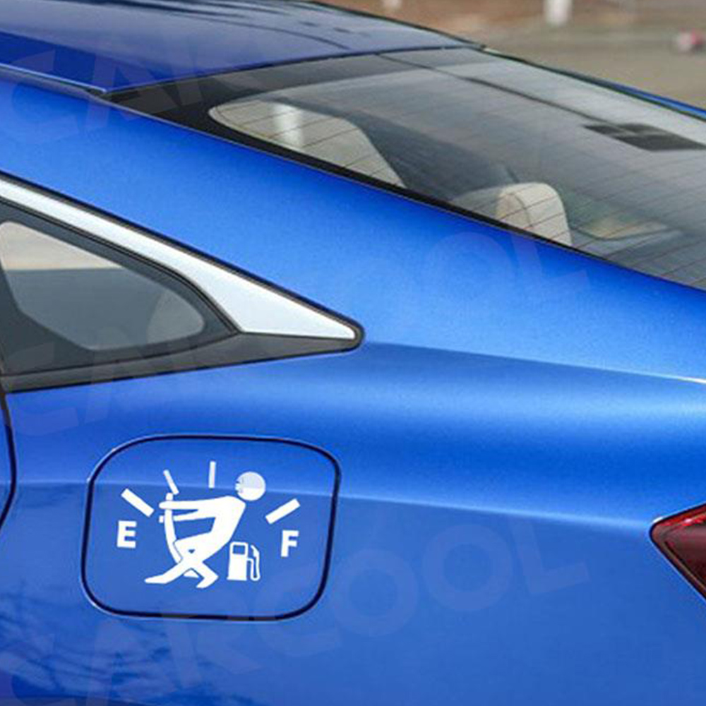 Funny Car Stickers Pull Fuel Tank Pointer Reflective Vinyl Sticker High Gas Decal Fuel Gage Empty Stickers Decal Auto Exterior