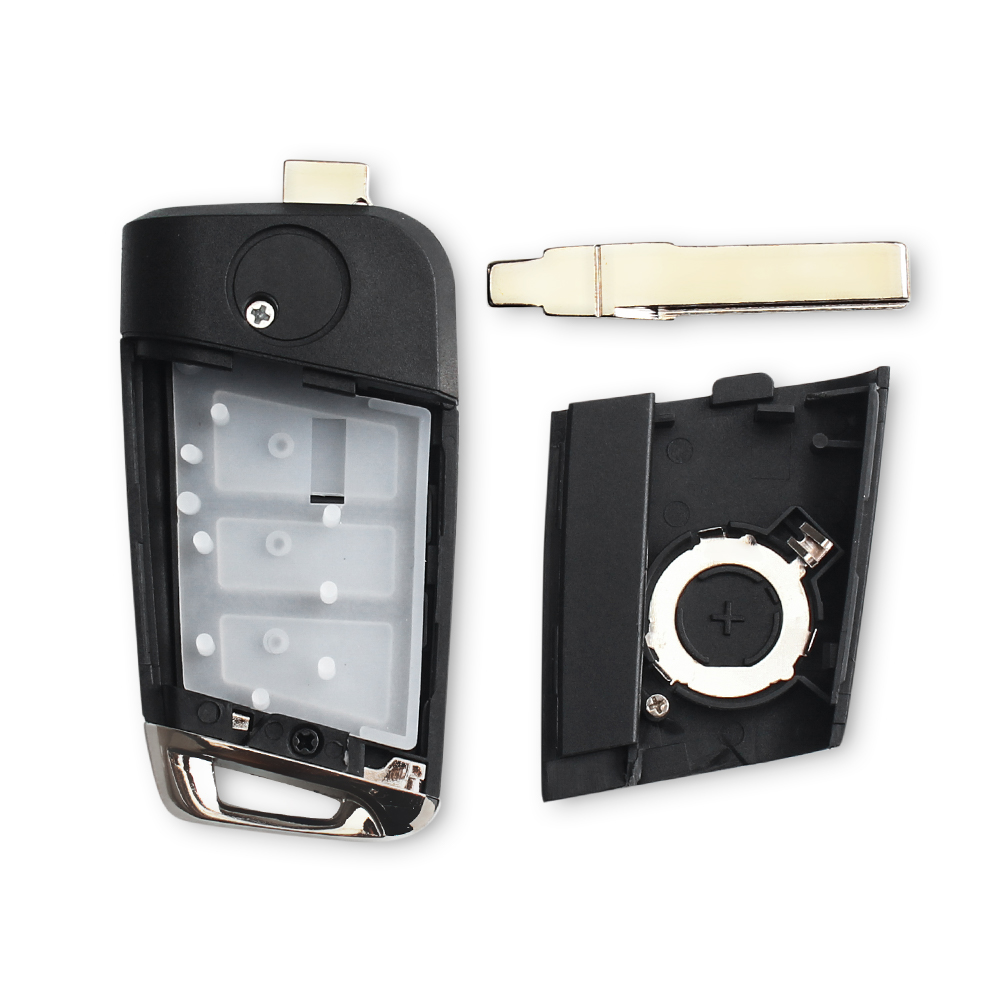 KEYYOU フォルクスワーゲン VW ポロパサート B5 ゴルフ MK5 ビートル修正されたフリップリモートキーシェル Fob 3 ボタン交換車のキーカバー