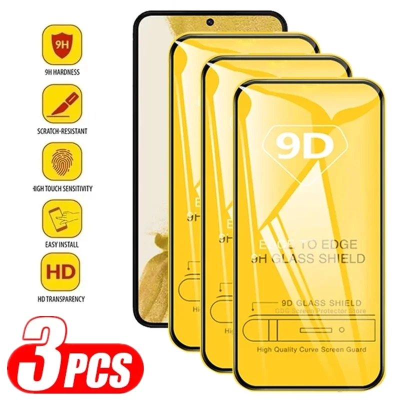 Vidrio Templado 9D para Samsung Galaxy A13 A53 A52 A32 A12 A50 A51 A52S A72 A54 A33 A71 A21S A73 A16 A56 M12 S10E Protector de pantalla