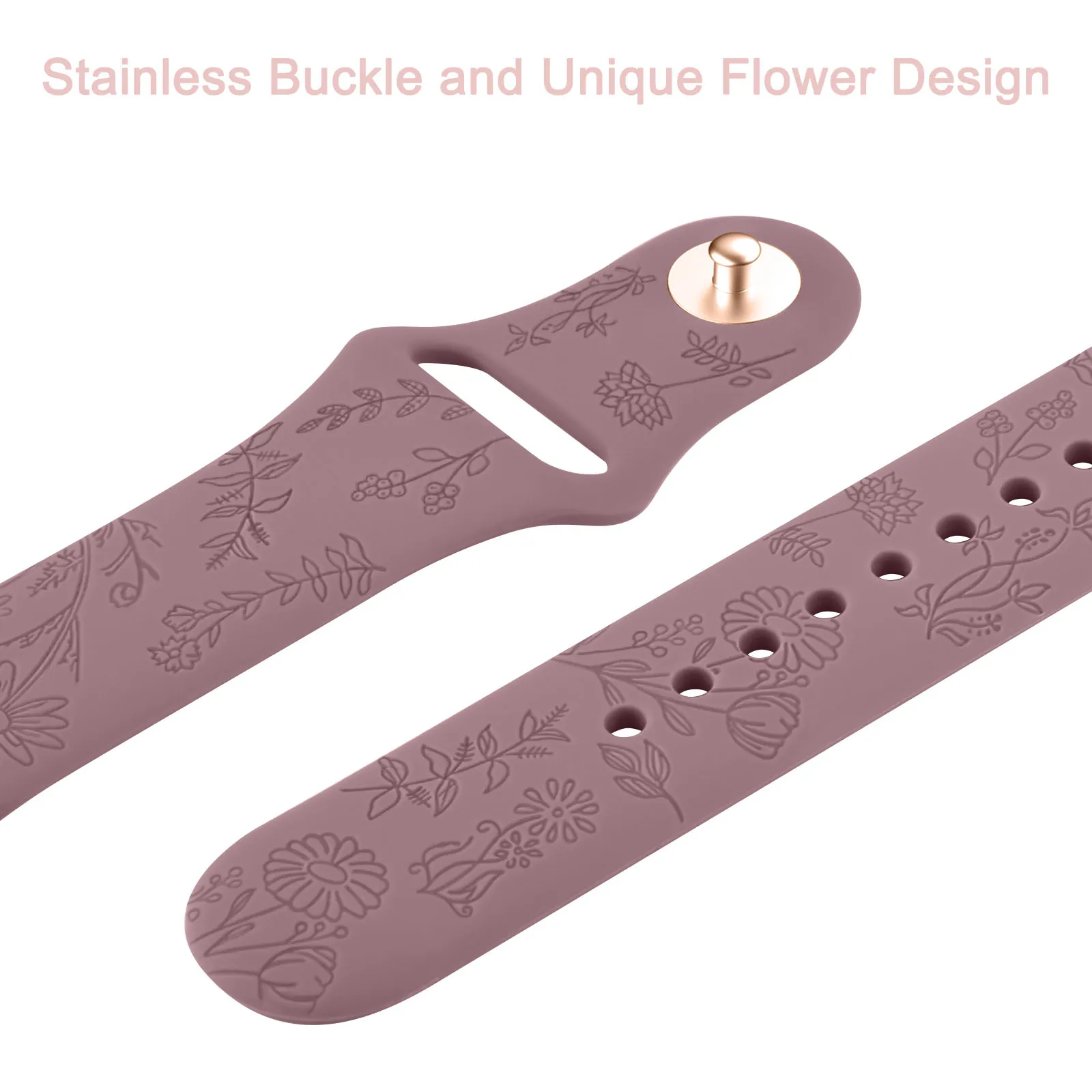 20mm Flower Engraved Strap For Amazfit GTS 4 2 Mini/GTS 3 /GTS 2e Band For Amazfit Bip 3 Pro/Bip U Pro/Bip Lite/Bip S lite Strap