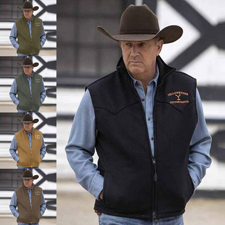 Chaleco de primavera y otoño para hombre, solapa con cremallera, ropa de calle informal a la moda, chaqueta sin mangas para hombre, Ropa de Trabajo al aire libre de talla grande, abrigo negro