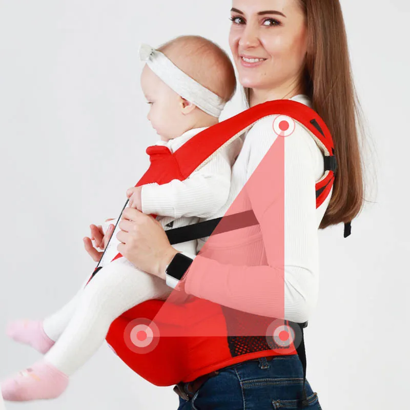 Sac à dos porte-bébé ergonomique de 0 à 48 mois, avec siège de hanche, pour nouveau-né, écharpe multifonctionnelle, tabouret de taille, kangourou pour bébé