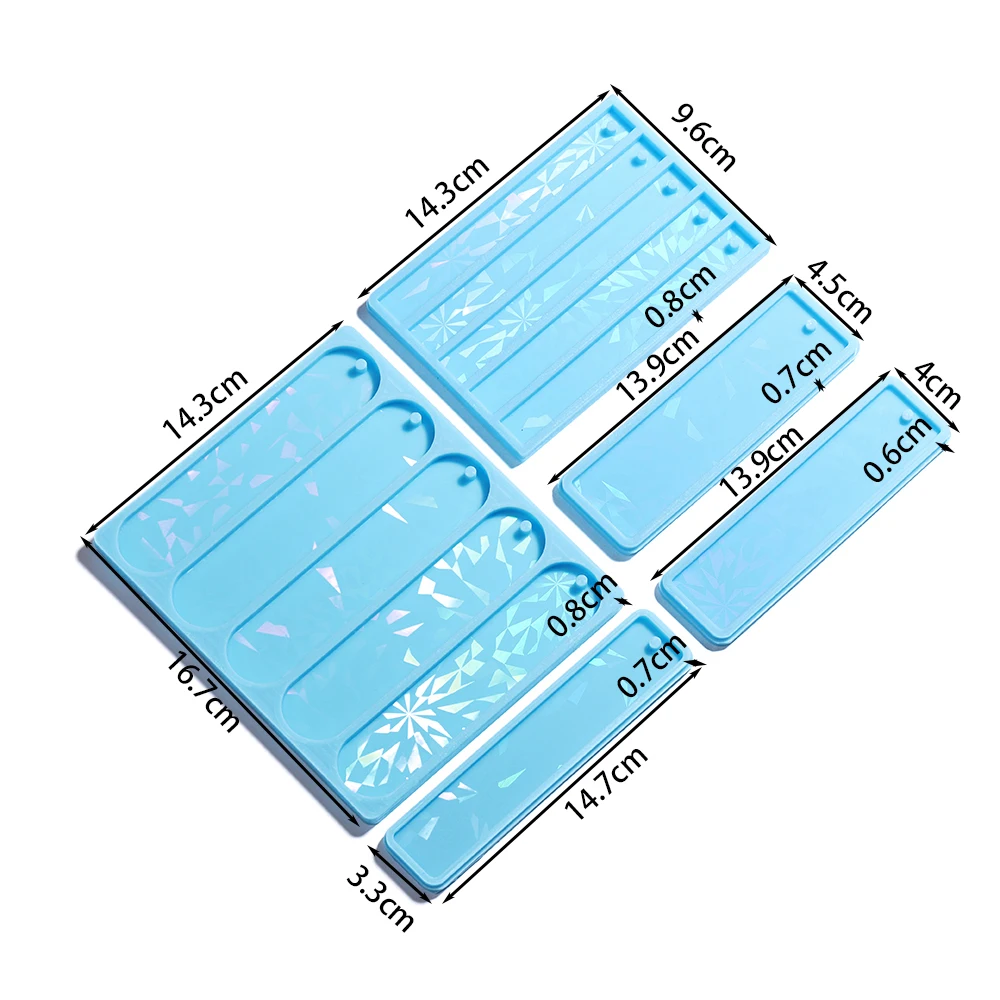 Neue Laser Lesezeichen Silikon Form Multi Form Epoxy Harz Form Holographische Licht Für DIY Decor Handwerk Schmuck Machen Werkzeuge