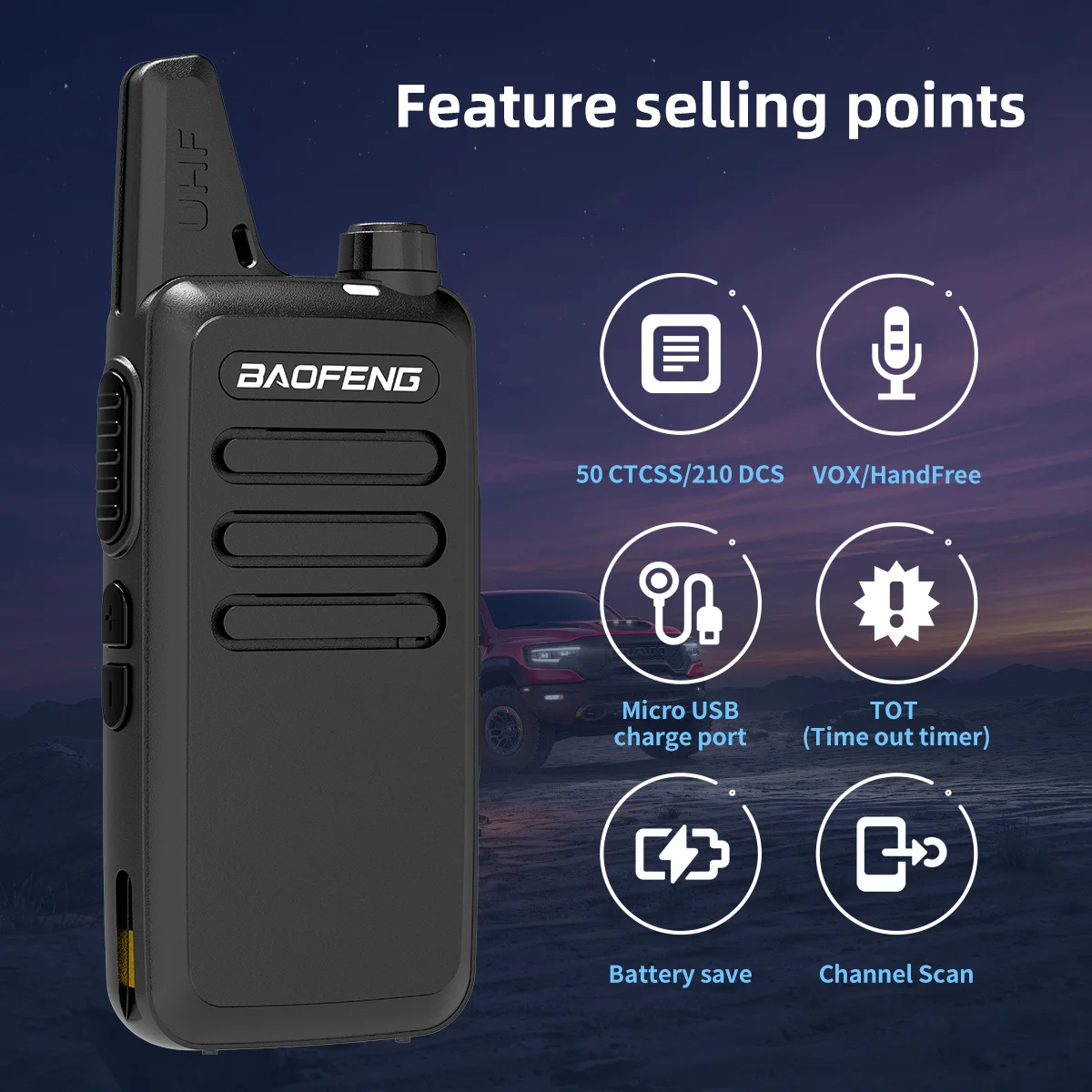 BAOFENG BF-888S T20 Upgraded Long Range Walkie Talkies for Adults with Earpiece, Rechargeable 2-Way Radios (2 Pack)