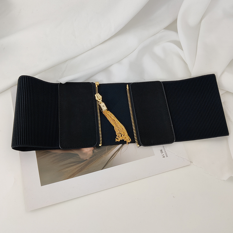 Plus Größe Elastische Schwarz Korsett Gürtel Breite Stretch Cummerbunds Weibliche Taille Designer Gürtel Für Frauen Hohe Qualität Kleid Bund