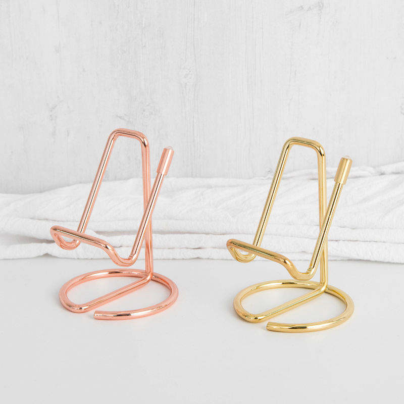 1PC Metal Lazy Wire Mobile Phone Portable Holder Gold For Ipad Mobile Phone Universal Storage Rack Accessories Desk Decoration