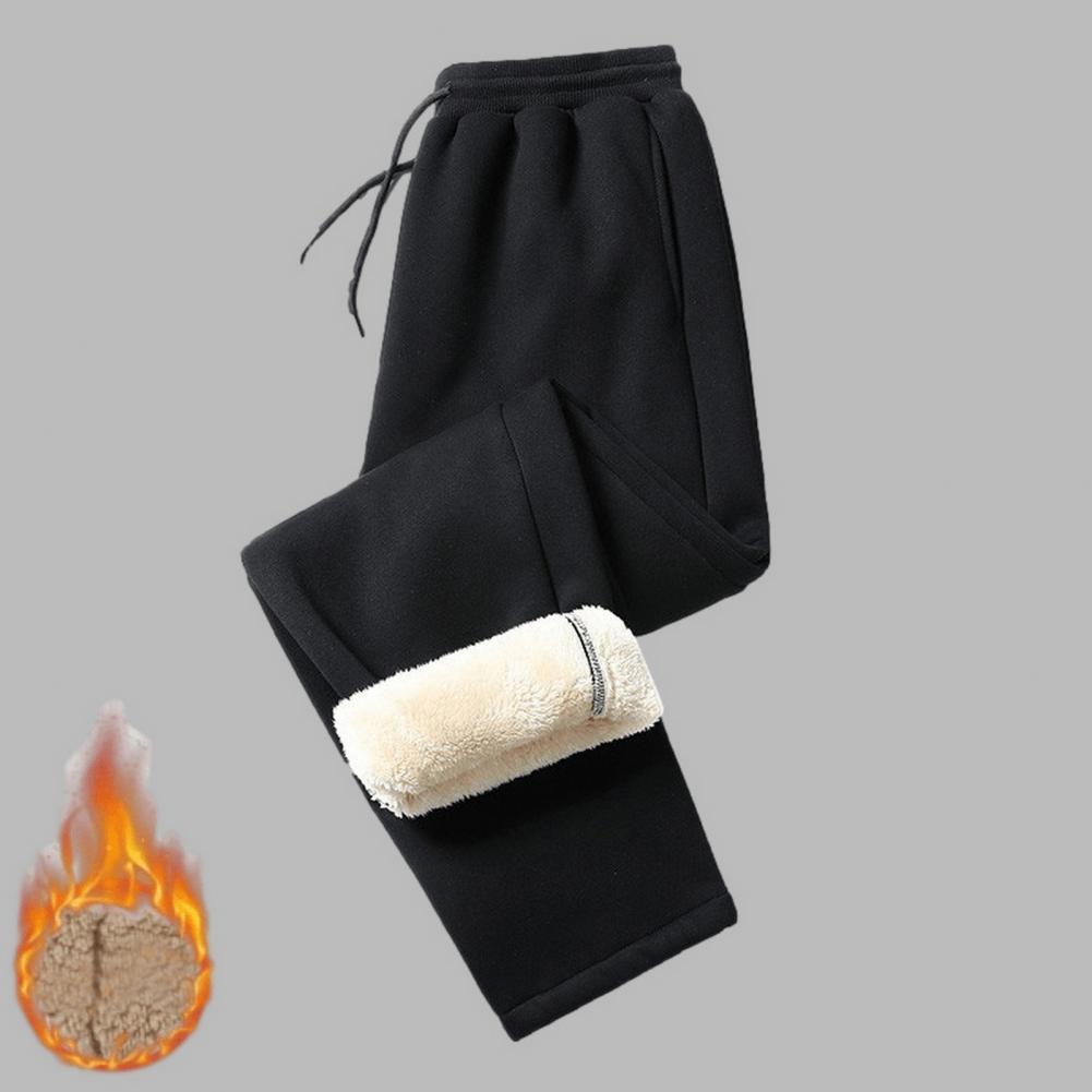 Calças de lã de inverno dos homens 2023 lã de cordeiro quente grosso casual moletom térmico masculino marca alta qualidade moda corredores