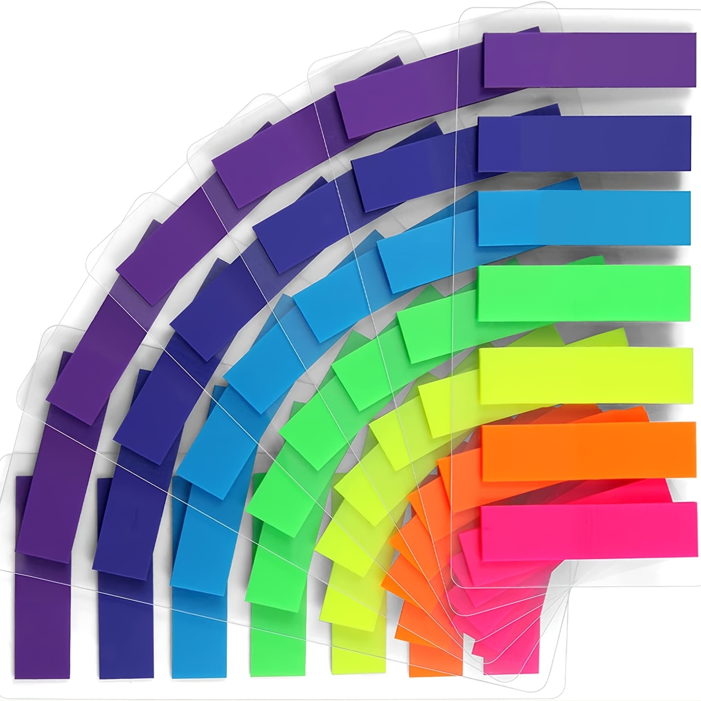 140 Pcs Sticky Notes Flags 7 Color Tabs Index Flag Bright Colors Page Index Stickers Translucent Page Makers for Page Bookmarks