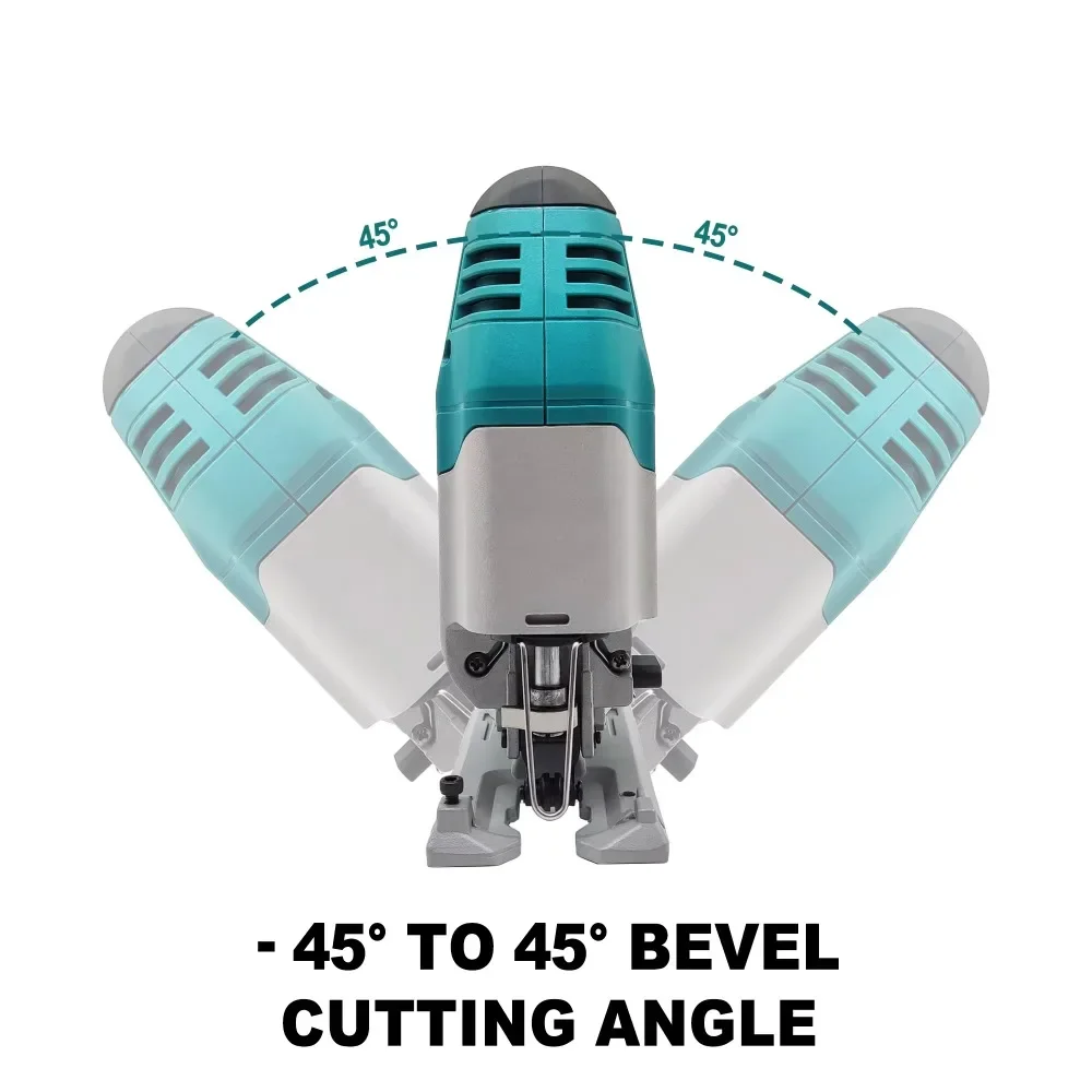 Brushless Cordless Jig Saw with 6 Variable Speed 4-Position Orbital Setting Electric Jigsaw fit Makita 18v Battery(No Battery)